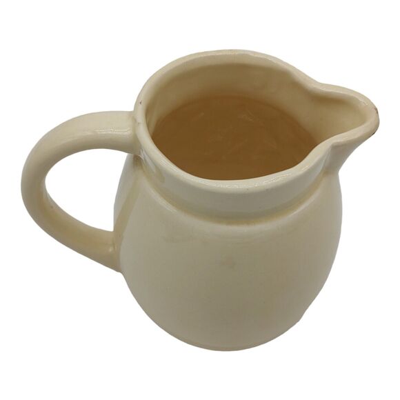 Robinson Ransbottom Vintage Cream & Yellow ~6" Pottery Pitcher Vase Planter - Picture 8 of 15